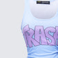 Nixie Blue Lace Up Graphic Tank