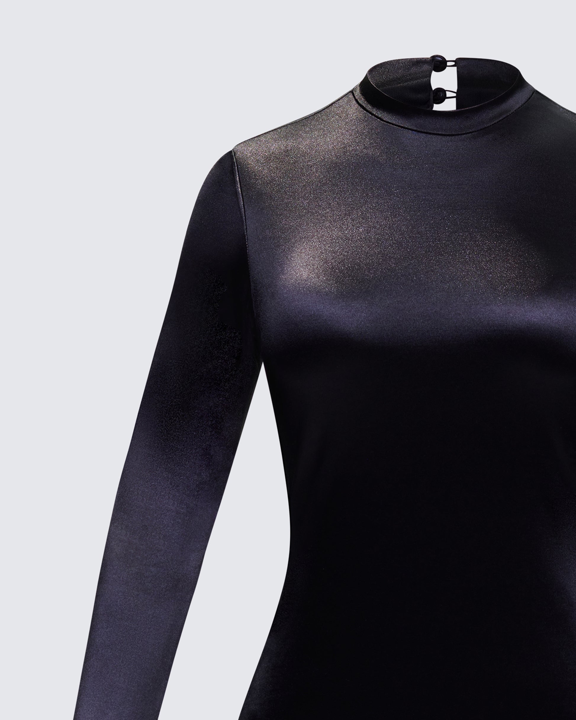 Black Mini Dress with Gloves - Long Sleeve Bodycon FINESSE Black Mini Dress with Gloves - Long Sleeve Bodycon FINESSE