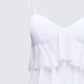 Sorel Ivory Tiered Ruffle Dress