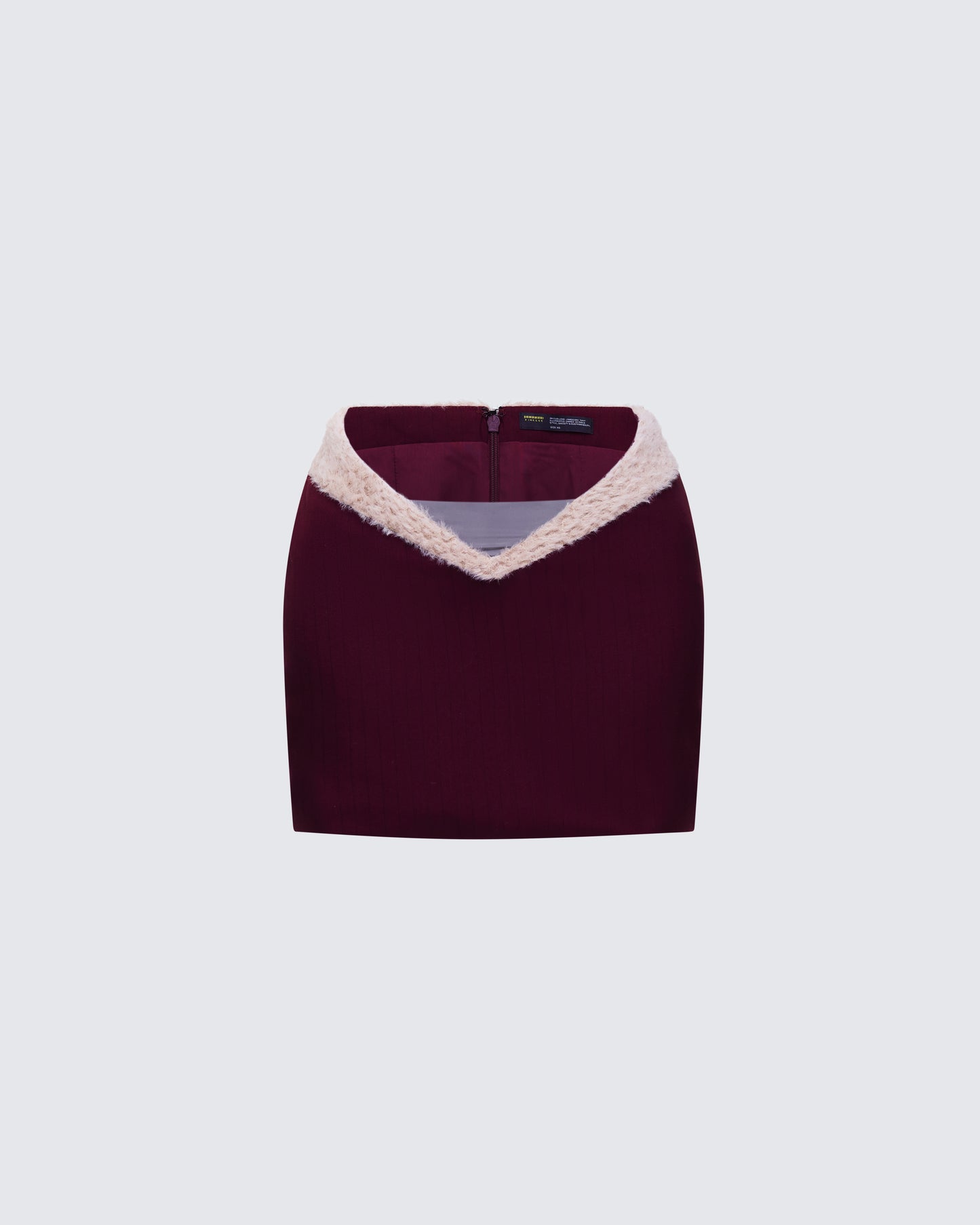 Xanthe Red Borg Trim micro mini jupe