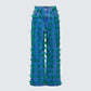 Zia Blue Denim Feather Straight Leg Pant