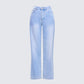 Zo Blue Denim Straight Leg Jean
