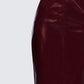 Matilde Plum Vegan Leather Pencil Midi Skirt