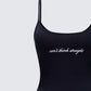 Kacie Black Slogan Cami Top