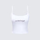 Kacie White Slogan Cami Top product front