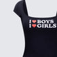 Zoya Black Slogan Scoop Neck Tee