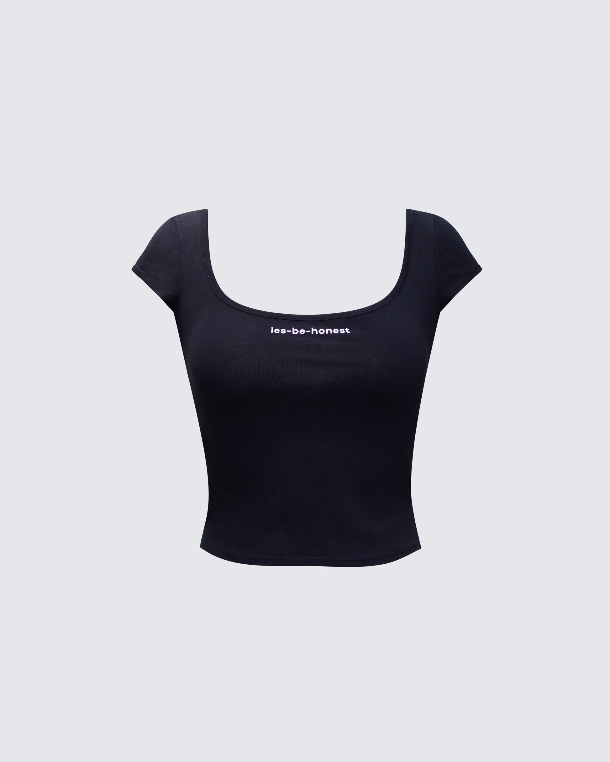 Levi Black Slogan Scoop Neck Tee product front