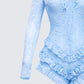 Oceane Blue Ruffle Edge Romper