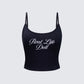Atara Black Slogan Cami Top product front