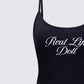 Atara Black Slogan Cami Top