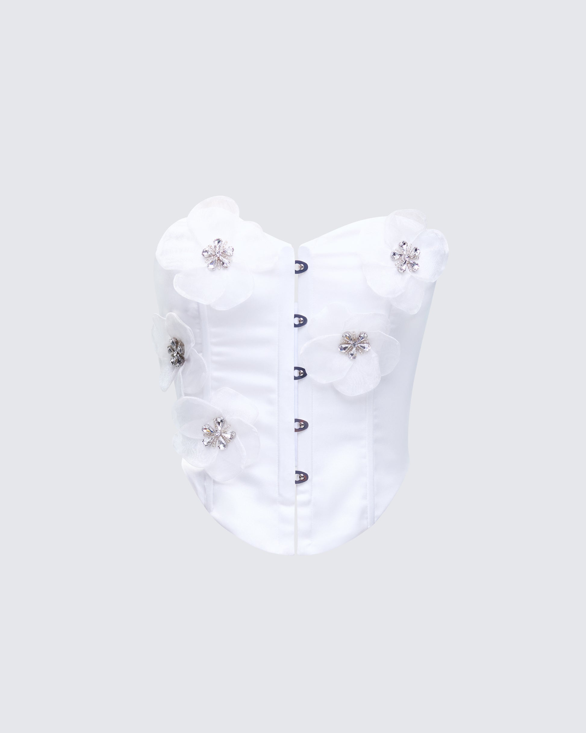 Saranna White Flower Corset product front