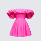 Rose Pink Corset Off Shoulder Mini Dress product front