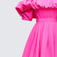 Rose Pink Corset Off Shoulder Mini Dress