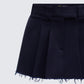 Svetlana Navy Twill Mini Skirt