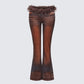 Adie Brown Denim Fur Jean