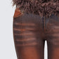 Adie Brown Denim Fur Jean