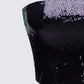 Astraia Black Sequin Bandeau Top