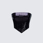 Astraia Black Sequin Bandeau Top product front