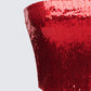 Astraia Red Sequin Bandeau Top
