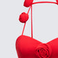 Bellerose Red Rose Detail Halter Corset Top