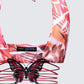 Cece Orange Printed Halterneck Top