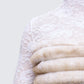 Dianne Cream Faux Fur & Lace Mini Dress