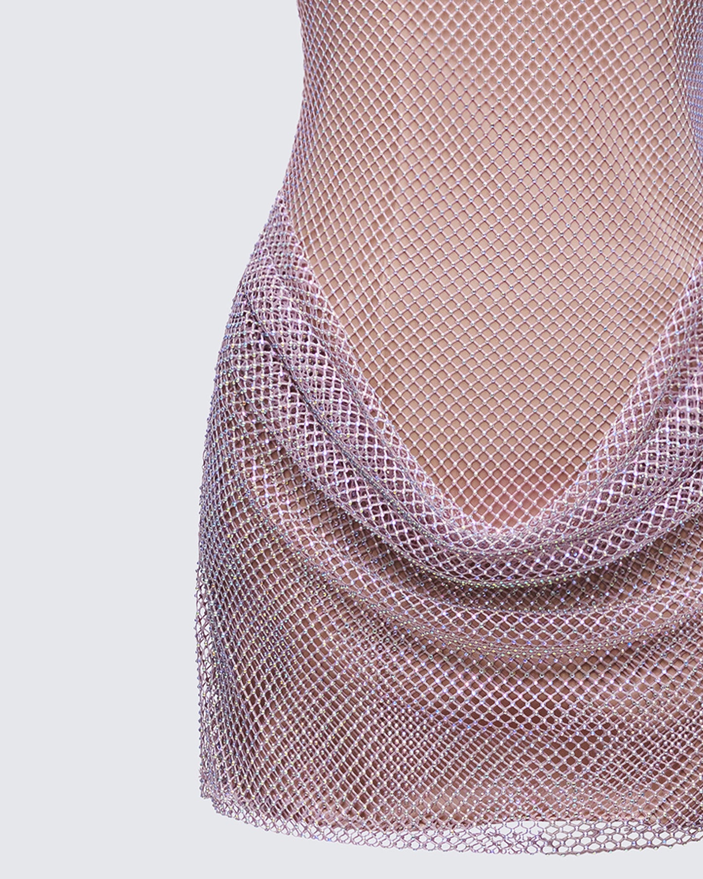 Fortuna Silver Hotfix Strapless Mini Dress