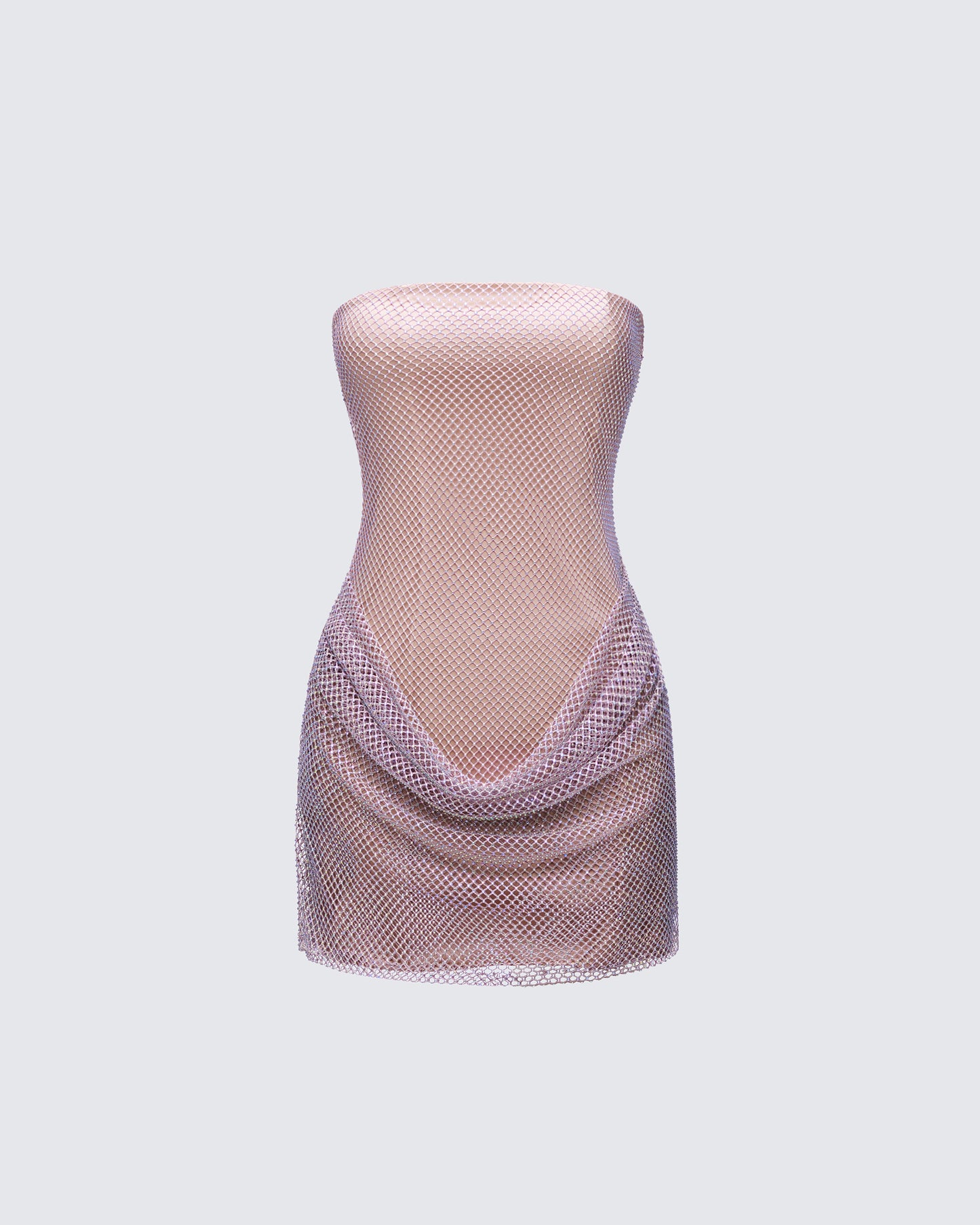 Fortuna Silver Hotfix Strapless Mini Dress product front