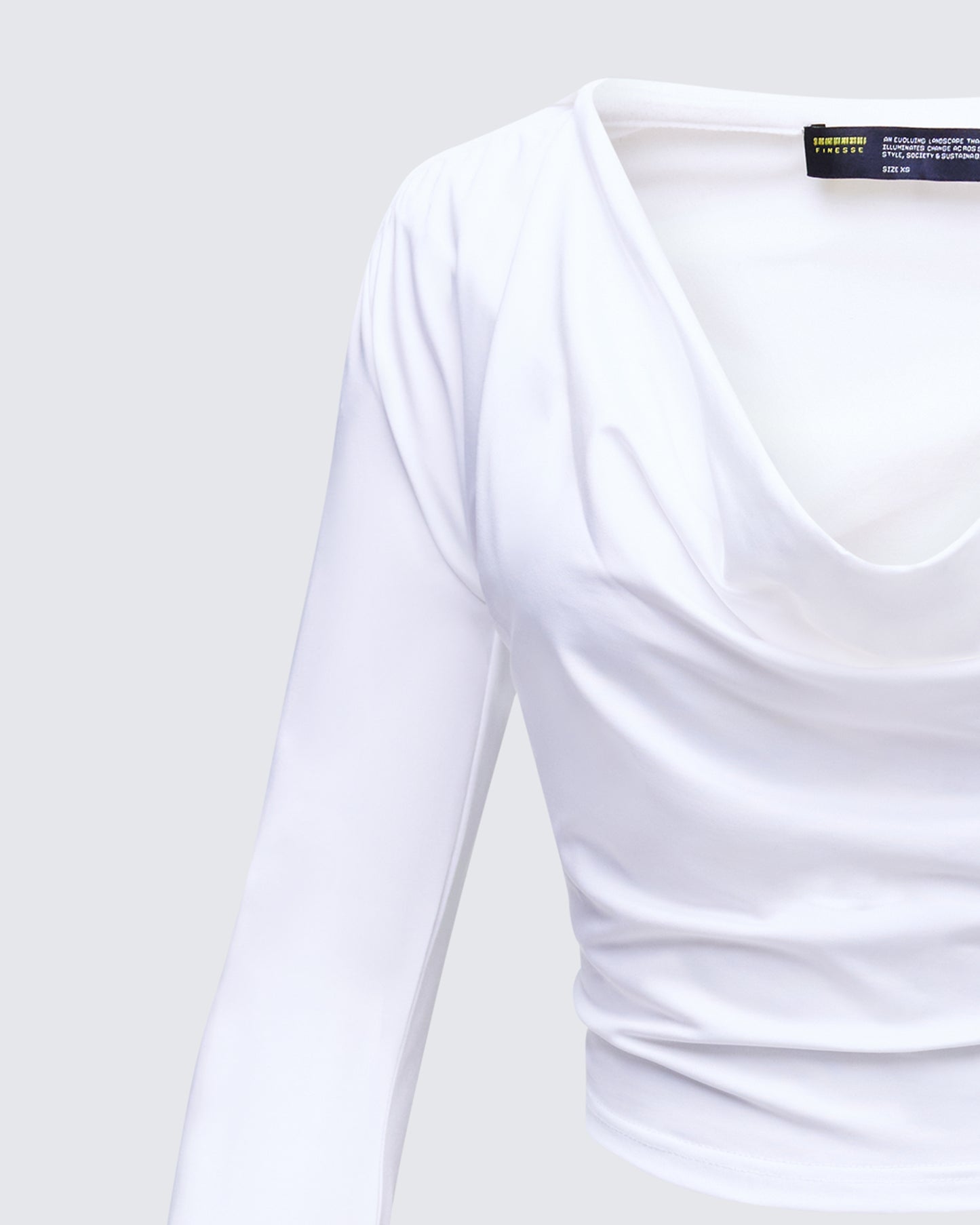 Khalia White Deep Plunging Top