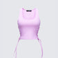 Nixie Pink Lace Up Tank product front