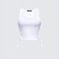 Nixie White Lace Up Tank product front
