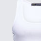 Nixie White Lace Up Tank
