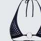 Quen Black Studded Bikini Top