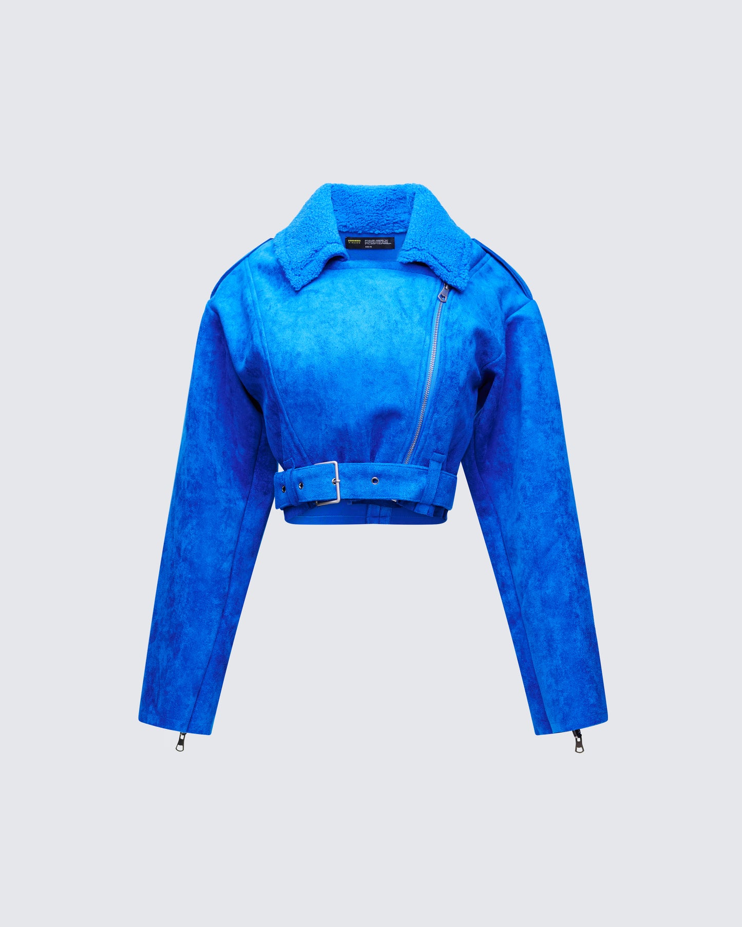 Ramona Blue Vegan Shearling Jacket product front