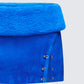 Ramona Blue Vegan Shearling Mini Skirt