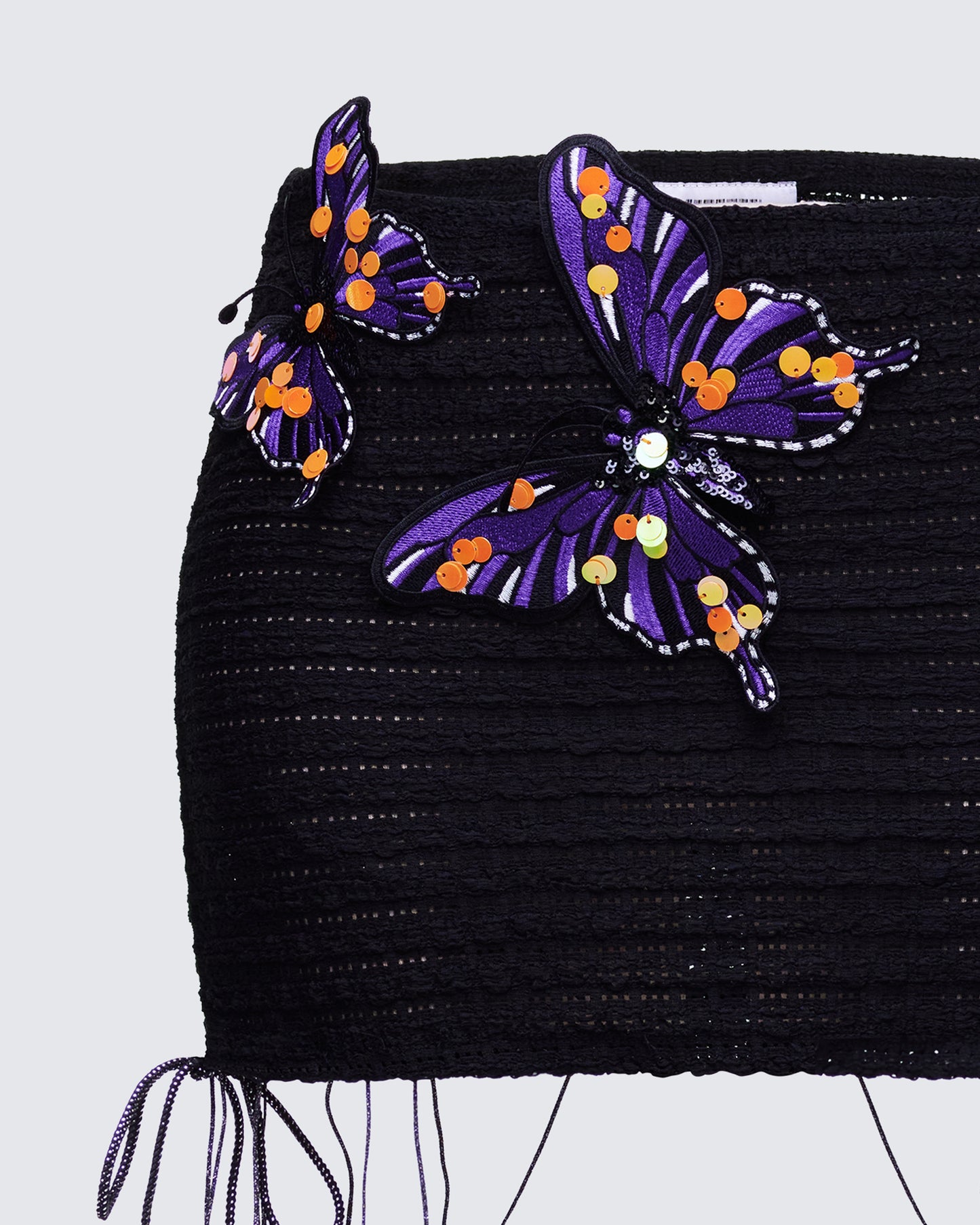 Saffy Multi Butterfly Applique Mini Skirt