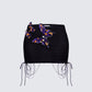 Saffy Multi Butterfly Applique Mini Skirt product front