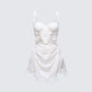 Sallie Ivory Eyelet Corset Mini Dress product front