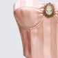 Salome Peach Stripe Corset Top