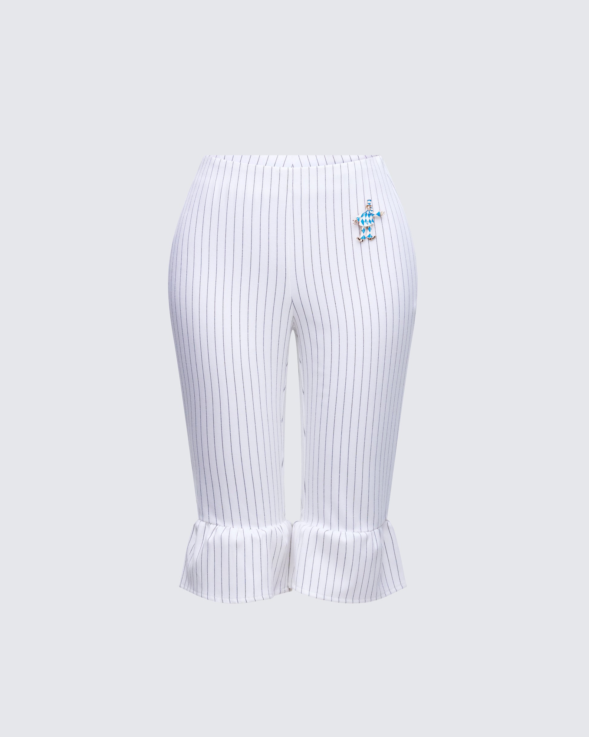 Salome White Stripe Capri Pant product front