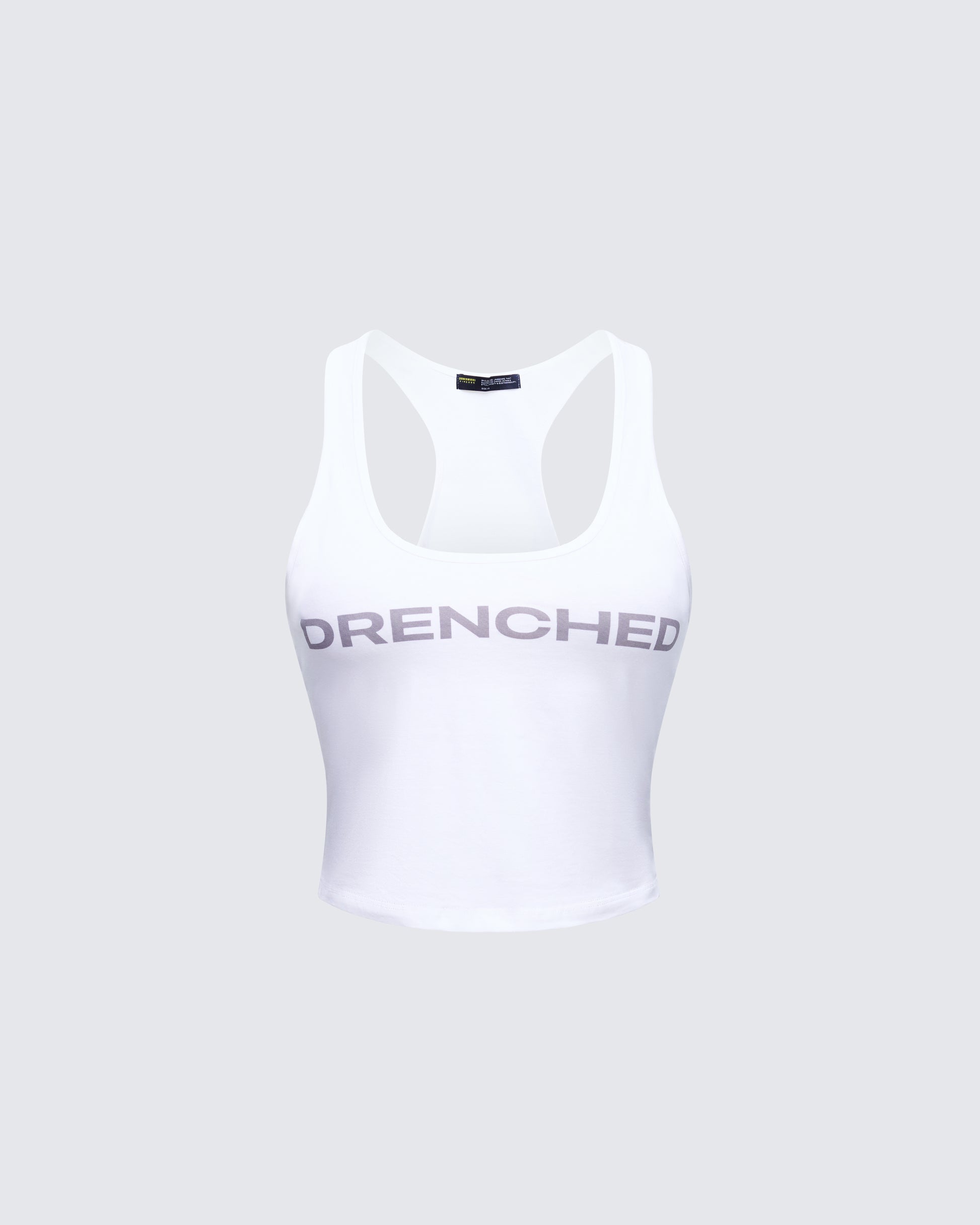 Setareh White Graphic Tank Top product front