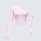 Sylphine Pink Mesh Asymmetric Top product front