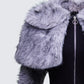 Talia Black Fur Cape Cardigan