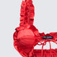 Thelma Red Padded Heart Bra Top