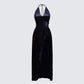 Ursula Black Wrap Maxi Dress product front