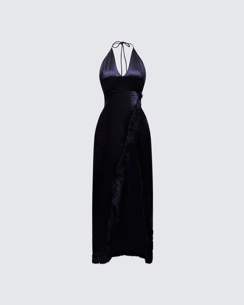 Black Halter Maxi Dress