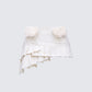 Zefira Ivory Fur Trim Distressed Mini Skirt product front