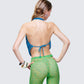 Zayla Blue Net Cowl Neck Top
