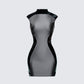 Marea Black Vinyl Contour Dress product front