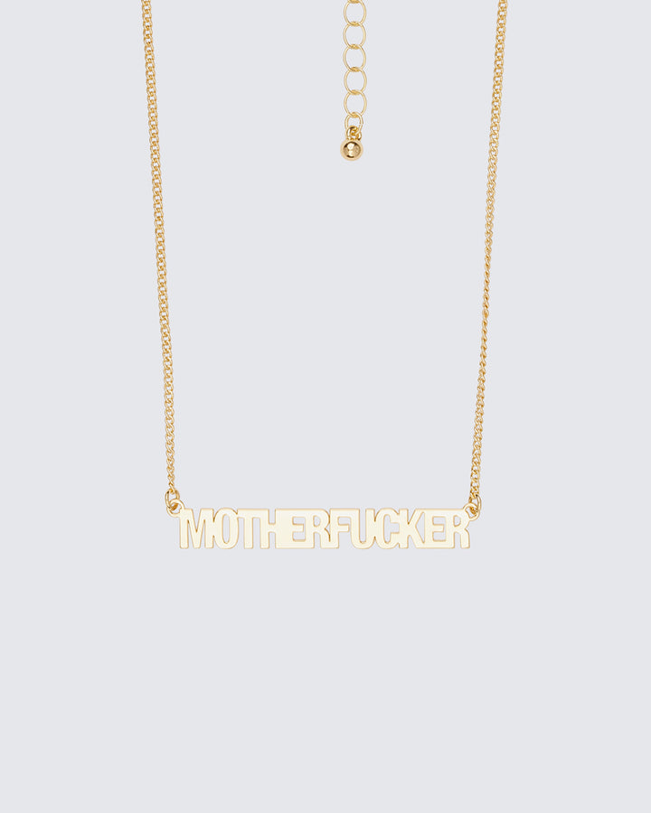 Angelica Gold 'MOFO' Necklace